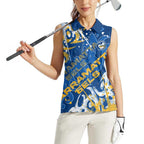 Personalized Parramatta Eels Rugby Women Sleeveless Polo Shirt Urban Street Graffiti Style - Distressed Splatter Elements