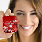 Personalized St. George Illawarra Dragons Rugby AirPods Case Urban Street Graffiti Style - Distressed Splatter Elements