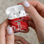Personalized St. George Illawarra Dragons Rugby AirPods Case Urban Street Graffiti Style - Distressed Splatter Elements