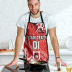 Personalized St. George Illawarra Dragons Rugby Apron Urban Street Graffiti Style - Distressed Splatter Elements