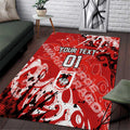 Personalized St. George Illawarra Dragons Rugby Area Rug Urban Street Graffiti Style - Distressed Splatter Elements
