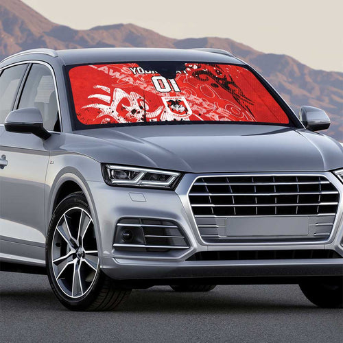 Personalized St. George Illawarra Dragons Rugby Auto Sun Shade Urban Street Graffiti Style - Distressed Splatter Elements