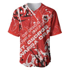 Personalized St. George Illawarra Dragons Rugby Baseball Jersey Urban Street Graffiti Style - Distressed Splatter Elements