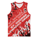 Personalized St. George Illawarra Dragons Rugby Basketball Jersey Urban Street Graffiti Style - Distressed Splatter Elements