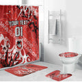 Personalized St. George Illawarra Dragons Rugby Bathroom Set Urban Street Graffiti Style - Distressed Splatter Elements