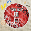 Personalized St. George Illawarra Dragons Rugby Beach Blanket Urban Street Graffiti Style - Distressed Splatter Elements