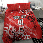 Personalized St. George Illawarra Dragons Rugby Bedding Set Urban Street Graffiti Style - Distressed Splatter Elements