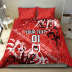 Personalized St. George Illawarra Dragons Rugby Bedding Set Urban Street Graffiti Style - Distressed Splatter Elements