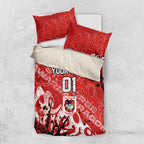 Personalized St. George Illawarra Dragons Rugby Bedding Set Urban Street Graffiti Style - Distressed Splatter Elements
