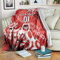 Personalized St. George Illawarra Dragons Rugby Blanket Urban Street Graffiti Style - Distressed Splatter Elements