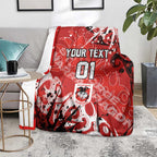 Personalized St. George Illawarra Dragons Rugby Blanket Urban Street Graffiti Style - Distressed Splatter Elements