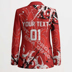 Personalized St. George Illawarra Dragons Rugby Blazer Urban Street Graffiti Style - Distressed Splatter Elements