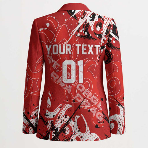 Personalized St. George Illawarra Dragons Rugby Blazer Urban Street Graffiti Style - Distressed Splatter Elements