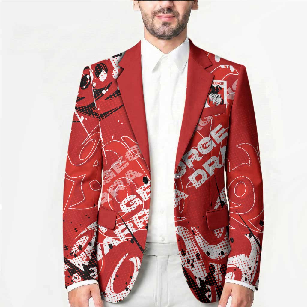 Personalized St. George Illawarra Dragons Rugby Blazer Urban Street Graffiti Style - Distressed Splatter Elements