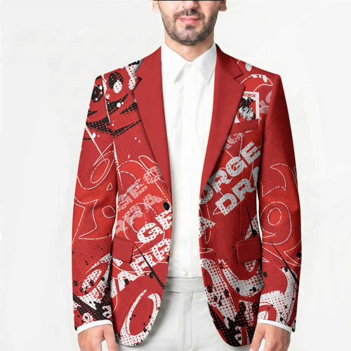Personalized St. George Illawarra Dragons Rugby Blazer Urban Street Graffiti Style - Distressed Splatter Elements