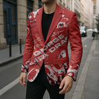 Personalized St. George Illawarra Dragons Rugby Blazer Urban Street Graffiti Style - Distressed Splatter Elements