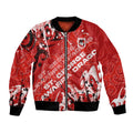 Personalized St. George Illawarra Dragons Rugby Bomber Jacket Urban Street Graffiti Style - Distressed Splatter Elements