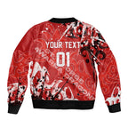 Personalized St. George Illawarra Dragons Rugby Bomber Jacket Urban Street Graffiti Style - Distressed Splatter Elements