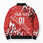 Personalized St. George Illawarra Dragons Rugby Bomber Puffer Jacket Urban Street Graffiti Style - Distressed Splatter Elements