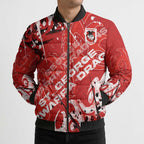 Personalized St. George Illawarra Dragons Rugby Bomber Puffer Jacket Urban Street Graffiti Style - Distressed Splatter Elements