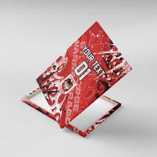 Personalized St. George Illawarra Dragons Rugby Canvas Wall Art Urban Street Graffiti Style - Distressed Splatter Elements