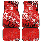 Personalized St. George Illawarra Dragons Rugby Car Mats Urban Street Graffiti Style - Distressed Splatter Elements