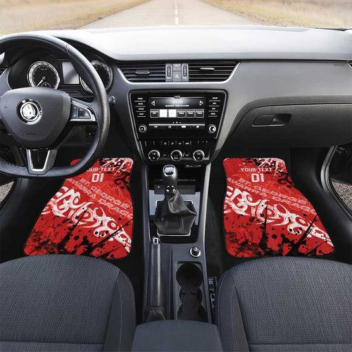 Personalized St. George Illawarra Dragons Rugby Car Mats Urban Street Graffiti Style - Distressed Splatter Elements