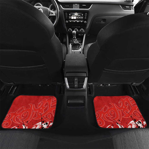 Personalized St. George Illawarra Dragons Rugby Car Mats Urban Street Graffiti Style - Distressed Splatter Elements