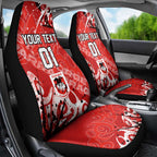 Personalized St. George Illawarra Dragons Rugby Car Seat Cover Urban Street Graffiti Style - Distressed Splatter Elements