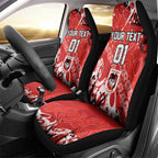 Personalized St. George Illawarra Dragons Rugby Car Seat Cover Urban Street Graffiti Style - Distressed Splatter Elements