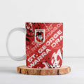 Personalized St. George Illawarra Dragons Rugby Ceramic Mug Urban Street Graffiti Style - Distressed Splatter Elements