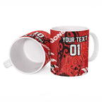 Personalized St. George Illawarra Dragons Rugby Ceramic Mug Urban Street Graffiti Style - Distressed Splatter Elements