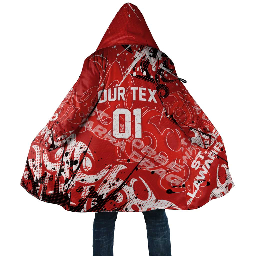 Personalized St. George Illawarra Dragons Rugby Cloak Urban Street Graffiti Style - Distressed Splatter Elements