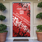 Personalized St. George Illawarra Dragons Rugby Door Cover Urban Street Graffiti Style - Distressed Splatter Elements