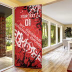 Personalized St. George Illawarra Dragons Rugby Door Cover Urban Street Graffiti Style - Distressed Splatter Elements