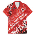 Personalized St. George Illawarra Dragons Rugby Family Matching Long Sleeve Bodycon Dress and Hawaiian Shirt Urban Street Graffiti Style - Distressed Splatter Elements