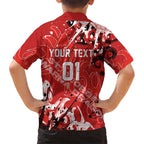 Personalized St. George Illawarra Dragons Rugby Family Matching Off Shoulder Maxi Dress and Hawaiian Shirt Urban Street Graffiti Style - Distressed Splatter Elements