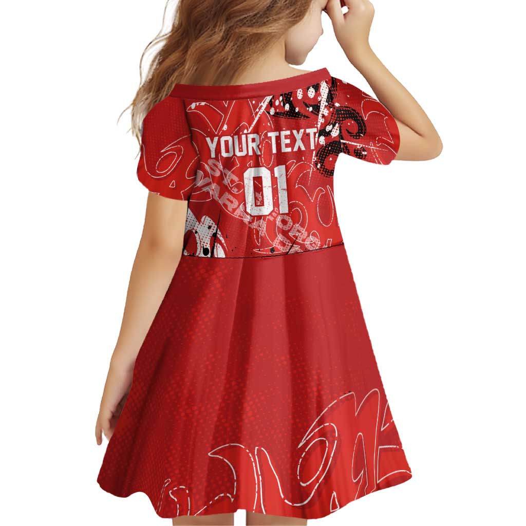 Personalized St. George Illawarra Dragons Rugby Family Matching Off Shoulder Maxi Dress and Hawaiian Shirt Urban Street Graffiti Style - Distressed Splatter Elements