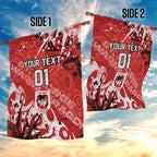 Personalized St. George Illawarra Dragons Rugby Garden Flag Urban Street Graffiti Style - Distressed Splatter Elements