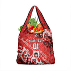 Personalized St. George Illawarra Dragons Rugby Grocery Bag Urban Street Graffiti Style - Distressed Splatter Elements