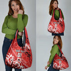Personalized St. George Illawarra Dragons Rugby Grocery Bag Urban Street Graffiti Style - Distressed Splatter Elements