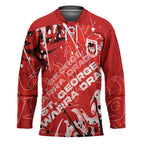 Personalized St. George Illawarra Dragons Rugby Hockey Jersey Urban Street Graffiti Style - Distressed Splatter Elements