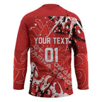 Personalized St. George Illawarra Dragons Rugby Hockey Jersey Urban Street Graffiti Style - Distressed Splatter Elements