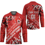 Personalized St. George Illawarra Dragons Rugby Hockey Jersey Urban Street Graffiti Style - Distressed Splatter Elements