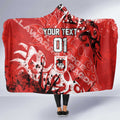 Personalized St. George Illawarra Dragons Rugby Hooded Blanket Urban Street Graffiti Style - Distressed Splatter Elements