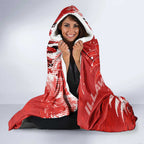 Personalized St. George Illawarra Dragons Rugby Hooded Blanket Urban Street Graffiti Style - Distressed Splatter Elements