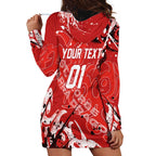 Personalized St. George Illawarra Dragons Rugby Hoodie Dress Urban Street Graffiti Style - Distressed Splatter Elements