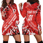 Personalized St. George Illawarra Dragons Rugby Hoodie Dress Urban Street Graffiti Style - Distressed Splatter Elements