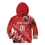 Personalized St. George Illawarra Dragons Rugby Kid Hoodie Urban Street Graffiti Style - Distressed Splatter Elements