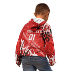 Personalized St. George Illawarra Dragons Rugby Kid Hoodie Urban Street Graffiti Style - Distressed Splatter Elements